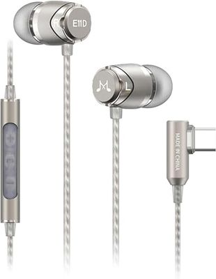Soundmagic E11D Auricolari in-ear con isolamento USB-C con DAC integrato, audio ad alta risoluzione, auricolari con isolamento acustico, bassi e alti migliorati, struttura in alluminio leggero, per