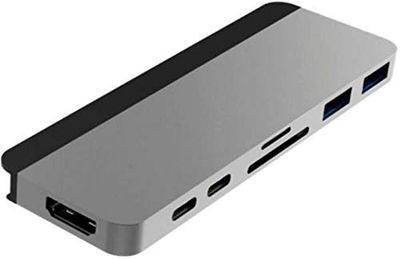 Sanho HyperDrive Duo 7-in-2 Dock voor MacBook Pro/Air, zilverkleurig