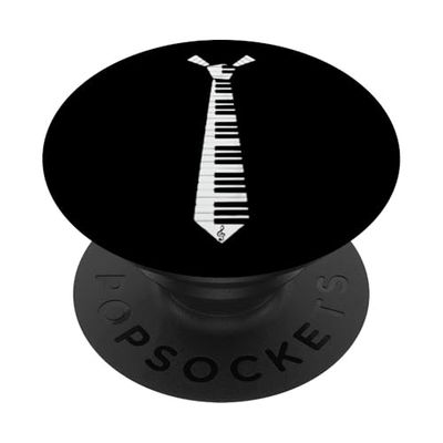 Piano Keys Tie with Treble Clef Pianist Piano PopSockets Adhesive PopGrip
