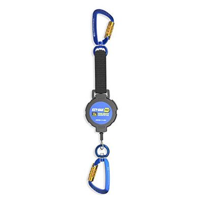 Key-Bak Pro ToolMate Intrekbare Carabiner Tool Tether met 1 lbs. Tool Drop Capaciteit, vergrendeling Swivel Carabiner, roestvrij staal gecoate kabel (ANSI 121 gecertificeerd)
