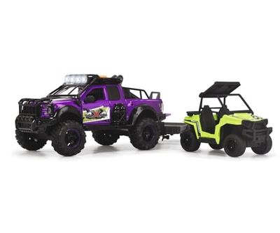 Dickie Toys - 3-in-1 speelgoedauto Country Trail Set - Ford Raptor terreinwagen met UTV & motorfiets incl. figuur, voor kinderen vanaf 3 jaar