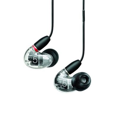 Shure AONIC 5 przewodowe słuchawki dźwiękowe, dźwięk o wysokiej rozdzielczości + naturalny bas, trzy sterowniki, dopasowanie douszne, kompatybilne z urządzeniami Apple i Android - jasne
