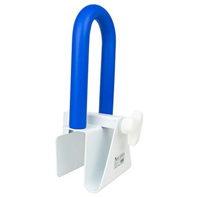 Homecraft Gevoerde badgrijper, draagbare badkamerveiligheidsbeugel voor ouderen en gehandicapten, lichte draaggreep voor toilet en douche, zachte schuimgreep voor stabiliteit en comfort