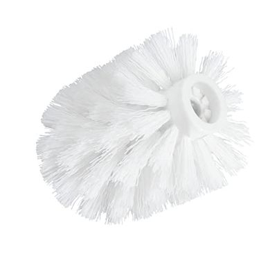 WENKO Cepillo de reserva blanco Ø 8 cm - Cabeza de escobilla de baño para sustitución con adaptador, plástico, 8 x 9.3 x 8 cm, Blanco