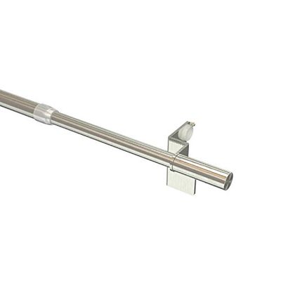 Flair Deco Klemm Barres de tiges avec fût Cylindre, 2, ausdrehbar, métal, Aspect Acier Inoxydable 30–50 cm
