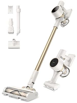 DREAME R10 Aspirateur Balai sans Fil, Aspiration puissante de 120AW, Autonomie de 60 Min, Filtration avancée, Brosse Multi-Surfaces avec éclairage LED Idéal pour ménage, Poils d'animaux et Tapis