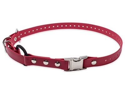 Educator Colar Quick Snap Dog, Biothane, Waterproof, Odorproof, Easy Connect Disconnect Clasp and D Ring with Comfort Bungee Loop ajustável para um ajuste personalizado, rosa, 3/4 polegadas