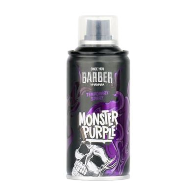 BARBER MARMARA lacca colorata per parrucchieri - 150ml - lacca colorata per capelli per acconciature carnevale, Halloween e feste a tema - tinture per capelli lavabili - Color Spray (Monster Purple)