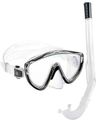 Cressi Tinetto & Mini Island Mask & Snorkel Kits, Claro/Negro
