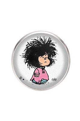 Spilla con perno in acciaio inossidabile, diametro 25 mm, spillo 0,7 mm, Fatto a Mano, Illustrazione Mafalda