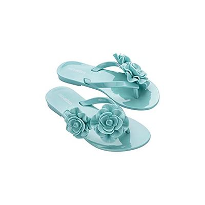 melissa Mini Harmonic Garden Inf Platte sandalen voor meisjes, Groen, 28/28.5 EU