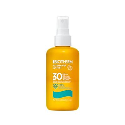 Biotherm, Waterlover Protección Solar Hidratante SPF 30, Bruma Solar Invisible, Contra Rayos UVB, Resistente al Agua, Sin Residuos Blancos, Eco-testado, Enriquecido con Life Plankton, 200 ml