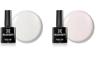 Bluesky Gel Nail Polish, Builder and Strengthener Gel for Strong Nails, White and Hard Builder Gel and Strengthener Gel for Strong Nails, Soft Clear Pink, 10 ml (Requires Curing Under LED or UV Lamp)