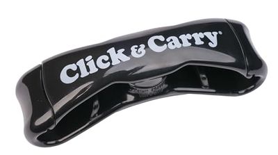 Click & Carry Shark Tank boodschappentas met zacht gevoerd handvat (zwart, pak van 2), handsfree boodschappentas, sportuitrustingsdragers, klik en draag met gemak