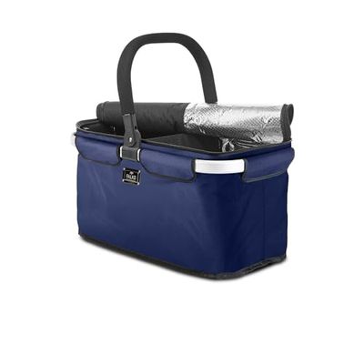 Genius Falko Duo - Cestino per la spesa, colore: Blu, Blu scuro, L