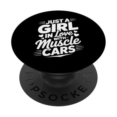Una chica enamorada de los coches pesados PopSockets PopGrip Adhesivo