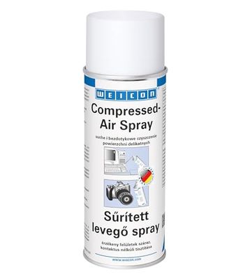 WEICON Pulverización con aire comprimido 400 ml | Para limpieza sin contacto | Incoloro