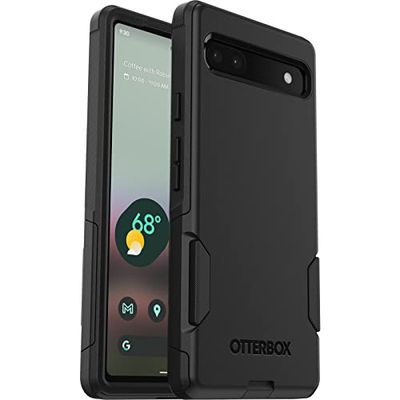 Otterbox 77-88019 Commuter Case voor Google Pixel 6a, Schokbestendig, Valbestendig, Robuust, Beschermhoes, 3x getest volgens militaire standaard, Zwart