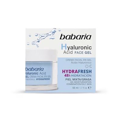 Crema Idratante Viso Gel con Acido Ialuronico 50 ml | Acido Ialuronico | Crema Viso Antirughe Donna e Uomo | Idratazione Profonda 48h | Texture Gel | Skincare Viso