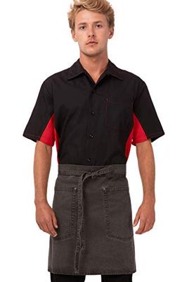 Chef Works AHWAQ014-PEW-0 Dorset Antique Half Bistro Apron, Grey