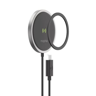 ZAGG mophie Snap+ draadloze oplader, 15W, snel opladen, MagSafe-compatibel, Qi-ingeschakeld, zwart