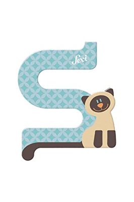 Sevi 83019 Lettre S Chat siam – 10 cm, 460-83-019, multicolore, env. 10 x 7,5 cm