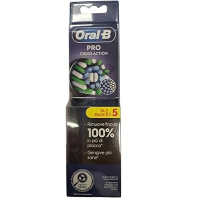 Oral-B Cabezales de repuesto Pro Cross Action Black, 5 cabezales