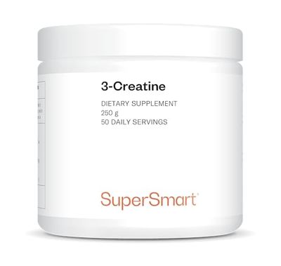 3-Creatine - 3 Forms of Creatine (Monohydrate, Phosphate, Pyruvate) - Supports Muscle Mass and Strength Growth - Reduces Recovery Time - Powder - Vegan - SuperSmart