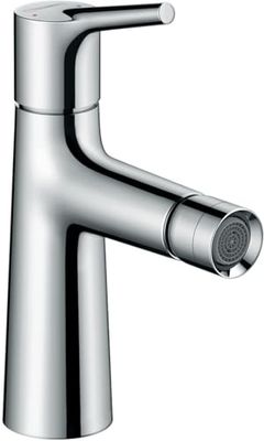 hansgrohe Talis S - Rubinetto per bidet con scarico a tirante, Miscelatore monocomando per bidet con altezza bocca 100 mm, cromo