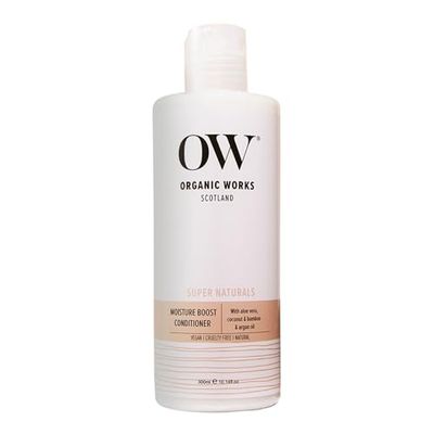 Organic Works Super Naturals Moisture Boost Conditioner - Argan Oil Conditioner for Moisture Retention and Damage Control - Cruelty-Free - 10,14 oz