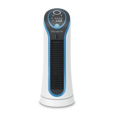 Rowenta Eole Compact Ventoinha portátil pequena de 30 W, Airflow 3D com 3 velocidades de ar e sistema silencioso 45 dB, potente, moderno, sem pás, tecnológica, branco, preto e azul VU6210