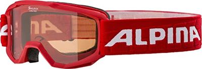 ALPINA Piney Gafas de esquí, Unisex-Niños, Red, One Size