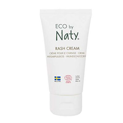 Eco by Naty, crème éruption cutanées pour bébé, ingrédients bio d'origine végétale sans parfum, hypoallergénique et testé dermatologiquement, tube de 50 ml