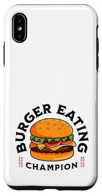 Burger Eating Champion Funny Hamburger Food Summer BBQ Case for iPhone XS Max