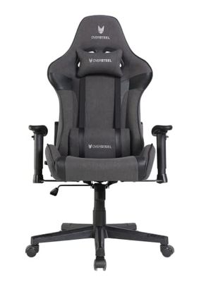 Oversteel - ULTIMET professionele gamestoel, ademende stof, 2D armleuningen, in hoogte verstelbaar, 180° verstelbare rugleuning, gaszuiger klasse 3, tot 120 kg, zwart