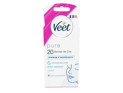 Veet Ontharingsstrips - Gezicht - Hypoallergene Minima - 20 stuks