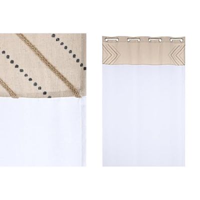 CORTINA ALGODON YUTE 140X260X260 ANILLAS NATURAL