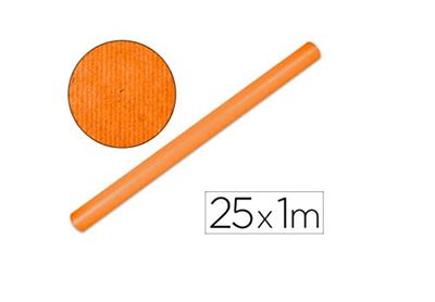 Liderpapel - Kraftpapper Roll 1X25 Mt Stark Orange