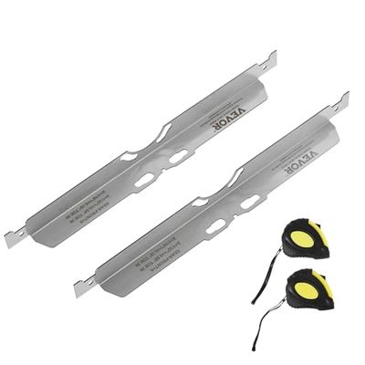 VEVOR Hjuljusteringsverktyg, 2-pack tåplattor med spårjustering, hjuljusteringsverktygsplatta av rostfritt stål, exakt mätning av spårvinkeln, inklusive 2 måttband och konverteringstabell