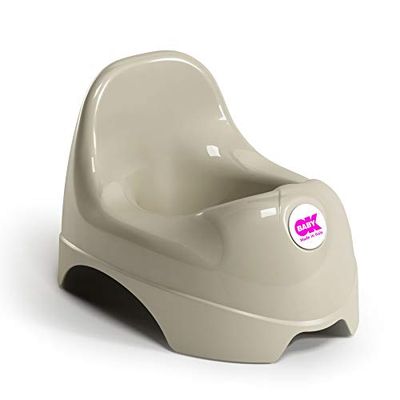 OKBABY Relax - urinol para bebé com assento ergonómico e encosto alto, cinzento