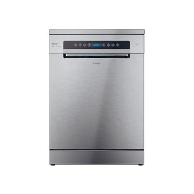 CANDY - Lave-Vaisselle - Pose Libre - 14 Couverts - Classe Énergétique C - Maxi Cuve, Wash & Dry 35 min, Ouverture Automatique, Contrôle à Distance - Inox - 60 x 82 cm - Modèle CF 4C6F0X