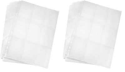 Carehabi 540 pochettes pour cartes à collectionner, 30 pages par 18 poches, pochettes vierges, pochettes pour cartes double face, 11 trous, accessoires de cartes à collectionner transparents