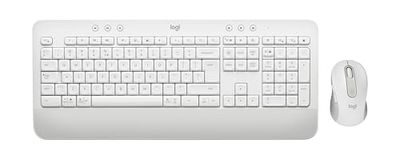 Logitech Set tastiera e mouse Signature MK650 Combo per affari, layout inglese, bianco