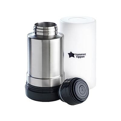 Tommee Tippee Closer to Nature Aquece biberões portátil, ideal para viagens, isolamento térmico, garrafa térmica de aço inoxidável, tampa anti-gotejamento