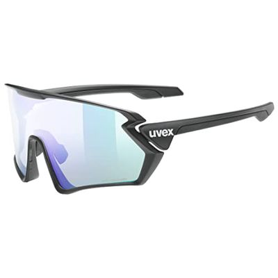 uvex sportstyle 231 V - sportbril voor dames en heren - meekleurend - drukvrij draagcomfort & perfecte pasvorm - black matt/green - one size