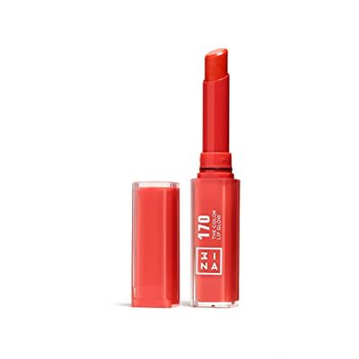 3INA MAKEUP - The Color Lip Glow 170 - Miękka koralowa czerwień Lip Balm - Pomadka do ust z masłem Shea - Wysokie krycie ust o komfortowej konsystencji - Wysokie krycie - Vegan - Cruelty Free