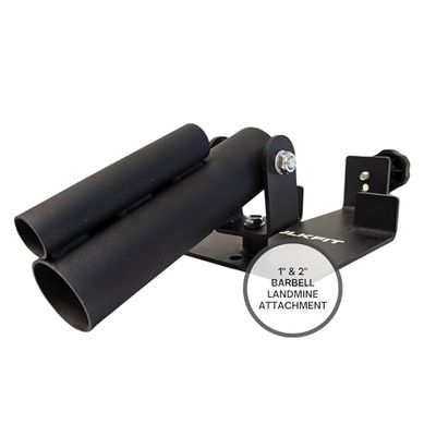 HulkFit Supporto per piattaforma a T con barra girevole a 360 gradi, per sport 5,1 x 5,1 cm, Pro 6 x 6 cm ed Elite 7,6 x 7,6 cm, Power Cage Squat Rack, nero