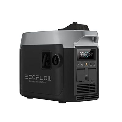 ECOFLOW Generatore di Corrente Smart Generator, Benzina Senza Piombo da 4L, 1800W Uscita CA, 42-58,8V Uscita CC, Controllo di LCD o App, Insieme con Delta Pro e Delta Max per Backup Domestico