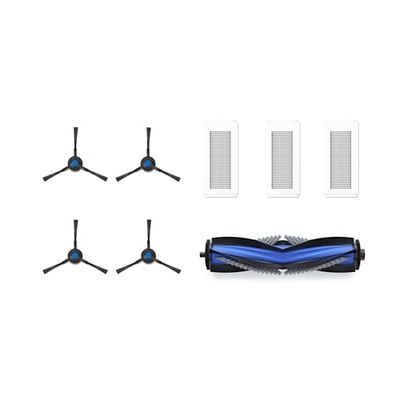 ECOVACS Standaard reserveonderdelenset voor Deebot N30 PRO OMNI/N30 OMNI/N20e PLUS/N20e robotstofzuiger, 1x hoofdborstel, 2x zijborstels, 3x antibacteriële filters, originele accessoires