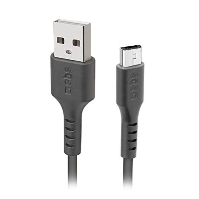 SBS 3m USB 2.0 cable USB A Micro-USB B Negro - Cables USB (3 m, USB A, Micro-USB B, 2.0, Male connector/Male connector, Negro)
